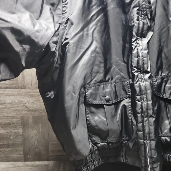 National Patrol Black Bomber Jacket Elastic Waist - Picture 2 of 9